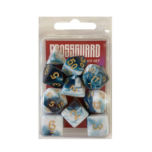 Crossguard Typhoon Polyhedral 10-Dice Set VT02 - Teal/White