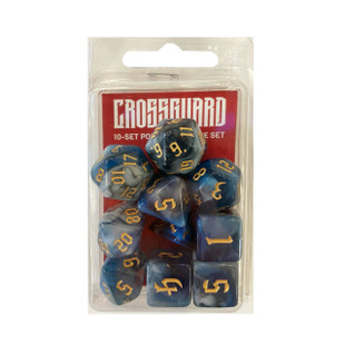 Crossguard Colour Mix Polyhedral 10-Dice Set VX02 - Blue/Black