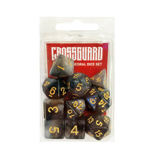 Crossguard Galaxy Polyhedral 10-Dice Set GG11 - Black/Ivory