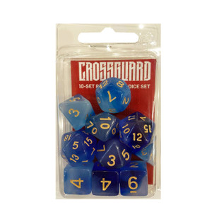 Crossguard Milkyway Polyhedral 10-Dice Set MK02 - Milky Blue