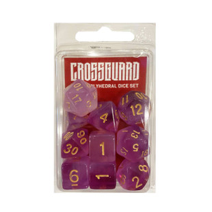 Crossguard Milkyway Polyhedral 10-Dice Set MK03 - Milky Purple