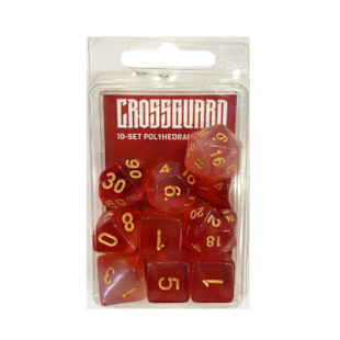 Crossguard Milkyway Polyhedral 10-Dice Set MK04 - Milky Red