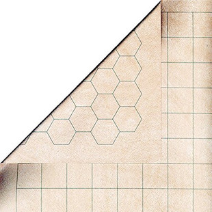 Chessex Reversible Battlemat CHX96257 1.5" Squares & 1.5" Hexes (23.5"x26")