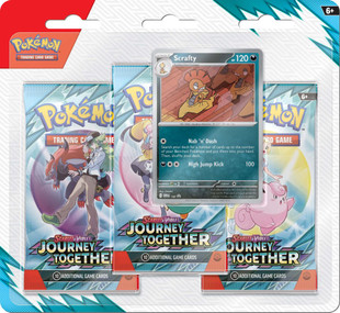 Pokemon TCG Scarlet & Violet 9 Journey Together Three booster blister - Scrafty