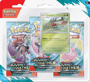 Pokemon TCG Scarlet & Violet 9 Journey Together Three booster blister - Yanmega