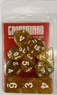 Crossguard Glitter Polyhedral 10-Dice Set TG15 - Gold