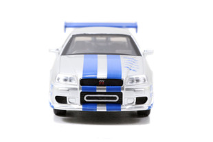 Jada Hollywood Ride: Fast and Furious - 1:32 2002 Nissan Skyline GTR R34 (Silver) Diecast Vehicle Jada Hollywood Ride: Fast and Furious - 1:32 2002 Nissan Skyline GTR R34 (Silver) Diecast Vehicle