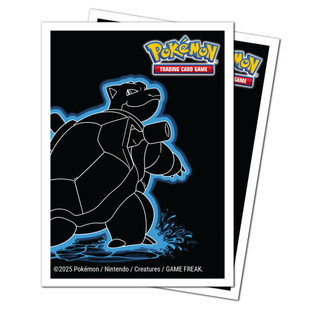 Pokemon Neon Kanto 105ct APEX Deck Protector Sleeves Blastoise