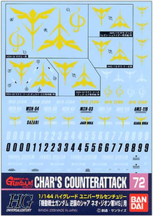 Gundam Decal #72 Chars Counterattack Neo Zeon (HGUC)