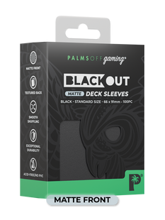 Palms Off Blackout Deck Sleeves (100) Black (Matte Front)