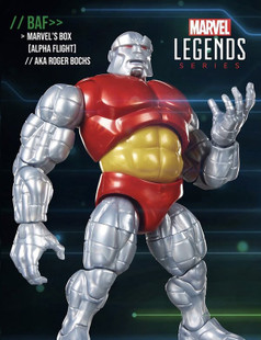 Marvel Legends Series Marvel's Box Alpha Flight Roger Bochs Build-A-Figure Complete Wave (Set of 6 Figures)