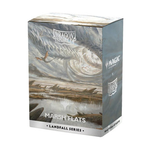 Dragon Shield Standard Sleeves 100pk Matte Dual Art – Marsh Flats (MTG Landfall Series)