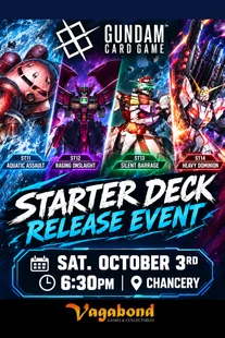 Gundam ST11-ST14 Release Saturday, Oct 3rd - 6:30PM (CHANCERY) [ST13 Silent Barrage]