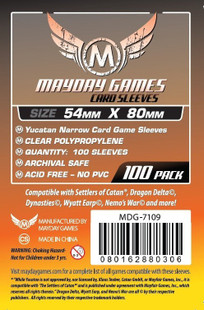 Mayday Games Yucatan Narrow Card Game Sleeves (100) 54mm x 80mm Mayday Games Yucatan Narrow Card Game Sleeves (100) 54mm x 80mm
