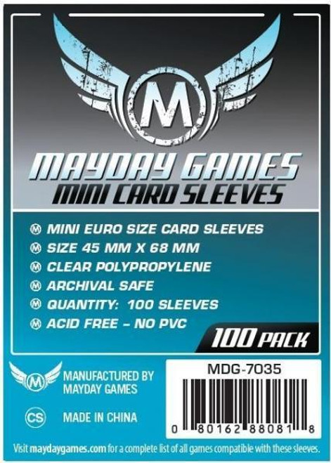 Mayday Games Mini Euro Card Sleeves (100) 45mm x 68mm Mayday Games Mini Euro Card Sleeves (100) 45mm x 68mm
