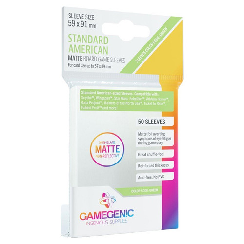 Gamegenic Matte Sleeves Standard American 50pk (57x89) Gamegenic Matte Sleeves Standard American 50pk (57x89)
