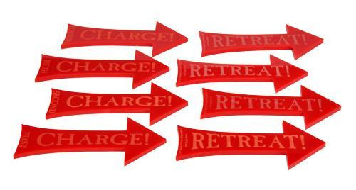 Gale Force Nine GFG101 Charge / Retreat Arrows (8 pack)