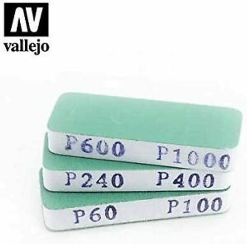 Vallejo Hobby Tools - FlexiSander Dual Grit x3 (80x30x12mm) Vallejo Hobby Tools - FlexiSander Dual Grit x3 (80x30x12mm)
