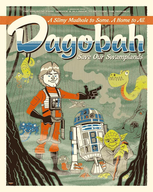 Star Wars Silkscreen Print - Dagobah: Save our Swamplands By Ian Glaubinger Star Wars Silkscreen Print - Dagobah: Save our Swamplands By Ian Glaubinger