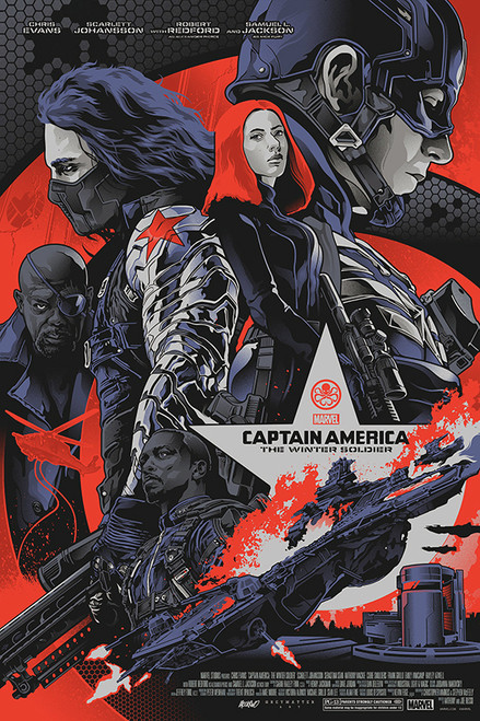 Marvel Captain America Holofoil Silkscreen Print - The Winter Soldier By Alexander Iaccarino Marvel Captain America Holofoil Silkscreen Print - The Winter Soldier By Alexander Iaccarino