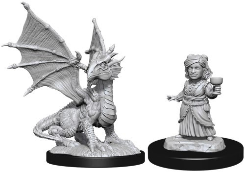 Dungeons & Dragons Nolzurs Marvelous Silver Dragon Wyrmling & Female Halfling Dungeons & Dragons Nolzurs Marvelous Silver Dragon Wyrmling & Female Halfling