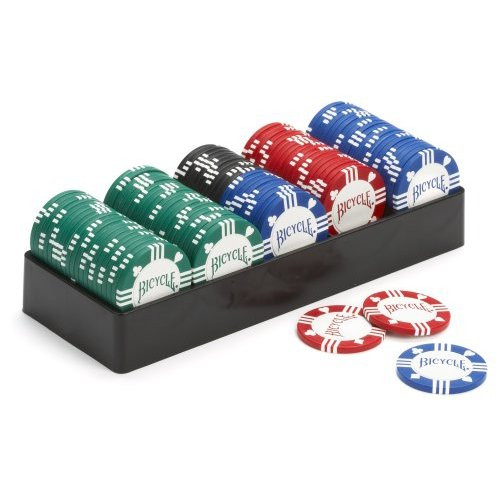 Bicycle 8 Gram Clay Poker Chip Set 100 Count with Casino Tray Bicycle 8 Gram Clay Poker Chip Set 100 Count with Casino Tray