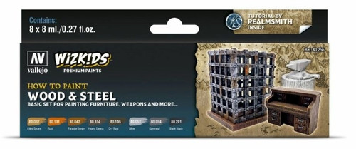 Wizkids Premium Paint Set by Vallejo: Wood & Steel Wizkids Premium Paint Set by Vallejo: Wood & Steel