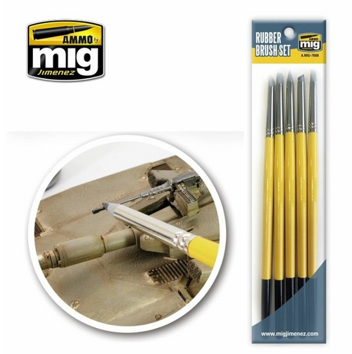 Ammo by MIG Brushes Rubber Brush Set