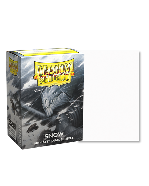 Dragon Shield Sleeves Standard Size 100pk - Matte DUAL Snow Dragon Shield Sleeves Standard Size 100pk - Matte DUAL Snow