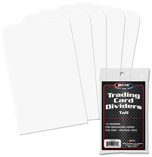 BCW Trading Card Dividers - Tall BCW Trading Card Dividers - Tall