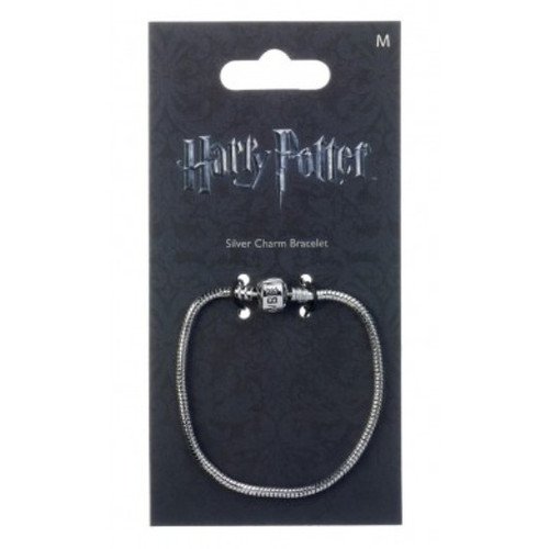 Harry Potter Jewellery Charm Bracelet  - Silver Charm Bracelet (Size: Medium)