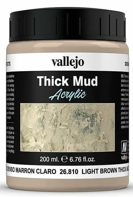 Vallejo Diorama Effects - Light Brown Thick Mud 200ml Vallejo Diorama Effects - Light Brown Thick Mud 200ml