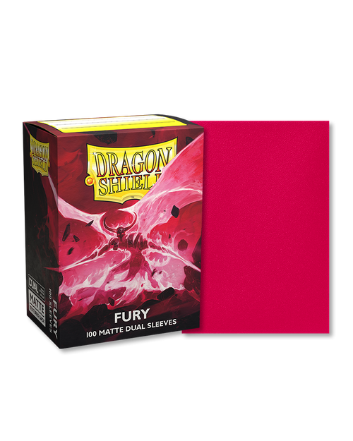 Dragon Shield Sleeves Standard Size 100pk - Matte DUAL Fury Dragon Shield Sleeves Standard Size 100pk - Matte DUAL Fury
