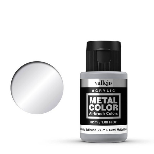 Vallejo Metal Colour - Semi Matte Aluminium 32ml Vallejo Metal Colour - Semi Matte Aluminium 32ml