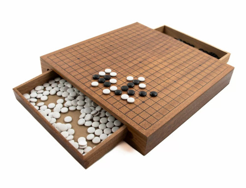 LPG Wooden Weiqi / Go Set - 30 cm Board with Drawers LPG Wooden Weiqi / Go Set - 30 cm Board with Drawers