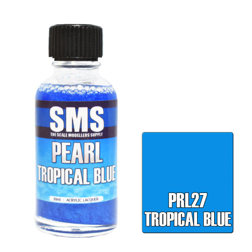 SMS Pearl Acrylic Lacquer 30ml - Tropical Blue SMS Pearl Acrylic Lacquer 30ml - Tropical Blue