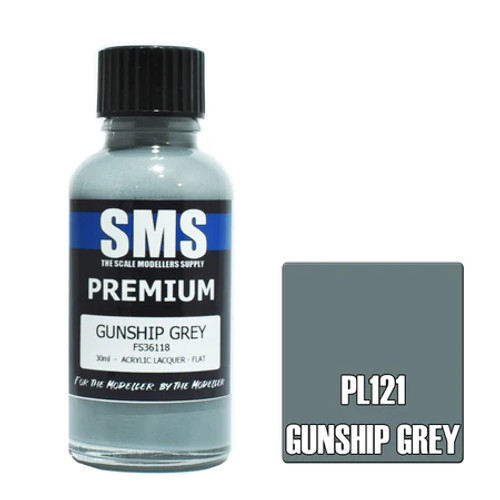SMS Premium Acrylic Lacquer 30ml - Gunship Grey SMS Premium Acrylic Lacquer 30ml - Gunship Grey