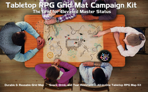 Enhance - Tabletop RPGs RPG Grid Mat Campaign Kit Enhance - Tabletop RPGs RPG Grid Mat Campaign Kit