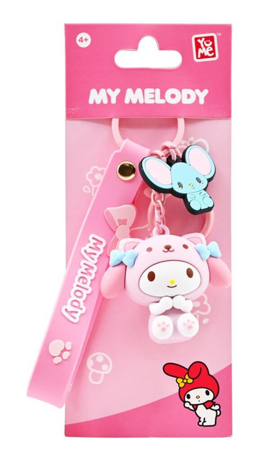 Hello Kitty Keychain w/hand strap Animal Collection - My Melody