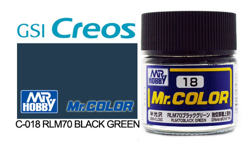 Mr Color C018 Semi Gloss RLM70 Black Green 10ml