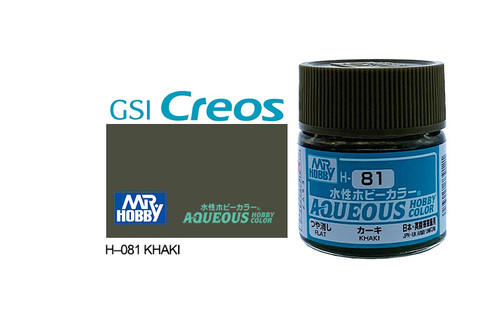 Mr Hobby Aqueous H081 Flat Khaki 10ml