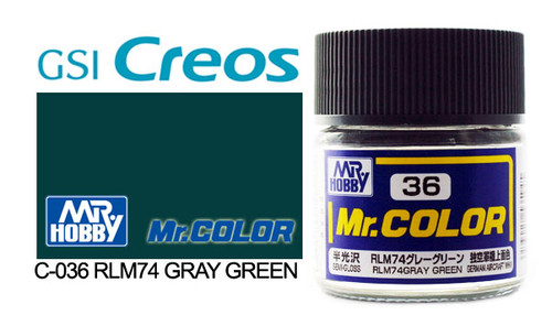 Mr Color C036 Semi Gloss RLM74 Grey Green 10ml