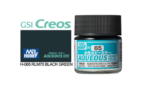 Mr Hobby Aqueous H065 Semi Gloss RLM Black Green 10ml