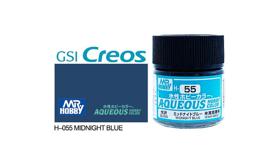 Mr Hobby Aqueous H055 Gloss Midnight Blue 10ml