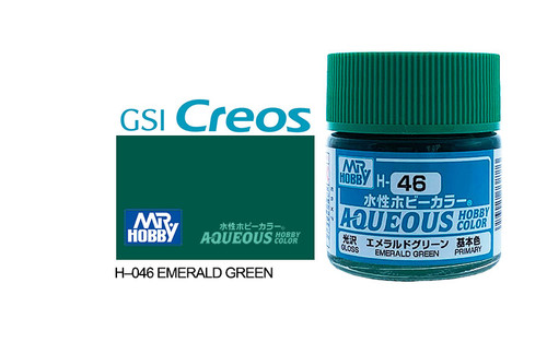 Mr Hobby Aqueous H046 Gloss Emerald Green 10ml