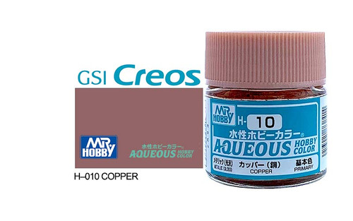 Mr Hobby Aqueous H010 Metallic Gloss Copper 10ml