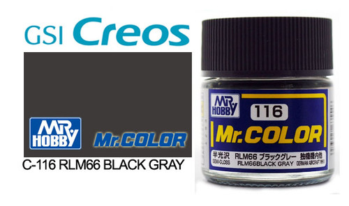 Mr Color C116 Semi Gloss RLM66 Black Grey 10ml