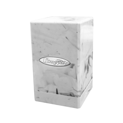 Ultra Pro Marble Satin Tower Deck Box - Black/White Ultra Pro Marble Satin Tower Deck Box - Black/White