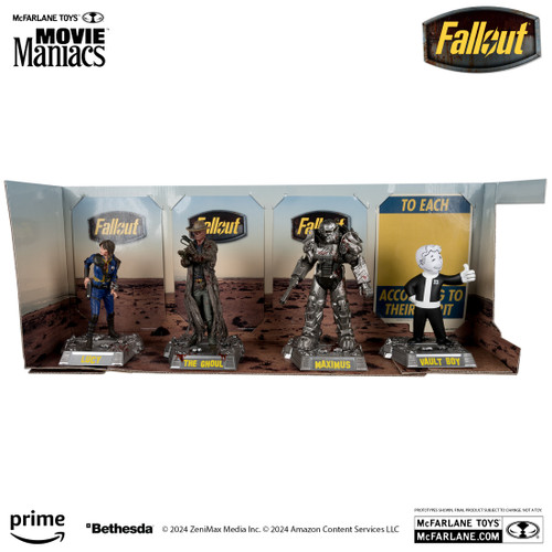 Mcfarlane Toys Movie Maniacs Fallout - Lucy, Maximus, The Goul, Vault Boy 4 Pack Mcfarlane Toys Movie Maniacs Fallout - Lucy, Maximus, The Goul, Vault Boy 4 Pack
