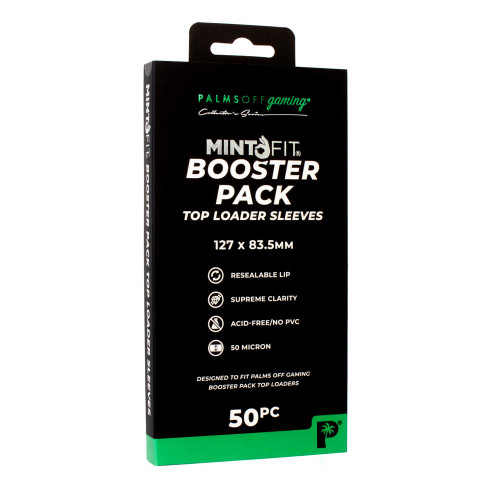 Palms Off Mint-Fit Booster Pack Top Loader Sleeves – 50pc Palms Off Mint-Fit Booster Pack Top Loader Sleeves – 50pc